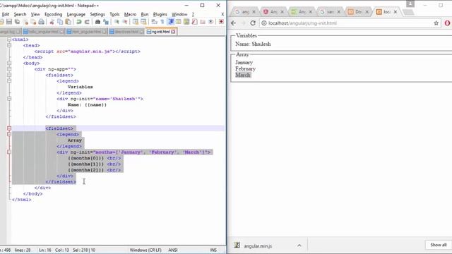 05 ng-init Directive смотреть онлайн