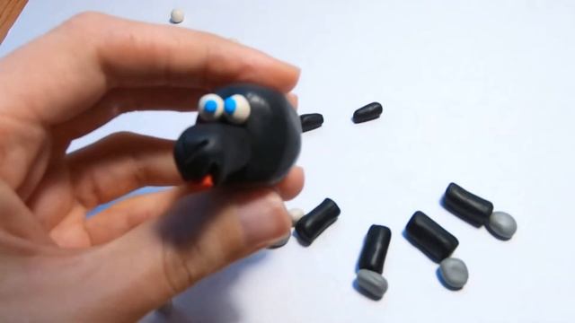 Лепка из легкого пластилина Hey Clay/Видео лепка залипаки Овечка