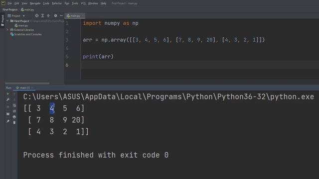Experiment 6 (numpy module) смотреть онлайн