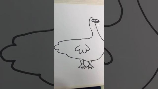 Как нарисовать Гуся, нарисует даже ребенок смотреть онлайн