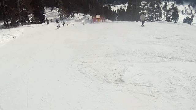Архыз, трасса № 16, синяя, 24.02.23, видео с экшн-камеры, шлем, стабилизация через Premiere Pro 22
