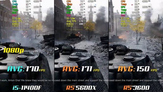 i5 11400F vs. Ryzen 5 5600X vs. Ryzen 5 3600 смотреть онлайн