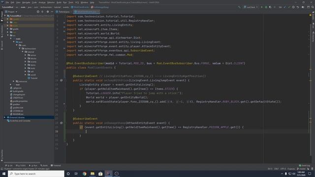 Minecraft 1.16: Forge Modding Tutorial - Events (#15) смотреть онлайн