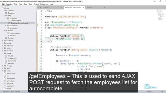 How to make Autocomplete search using jQuery UI in Laravel 8 смотреть онлайн