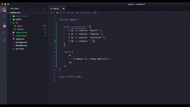 React JS - Array with method .map() смотреть онлайн