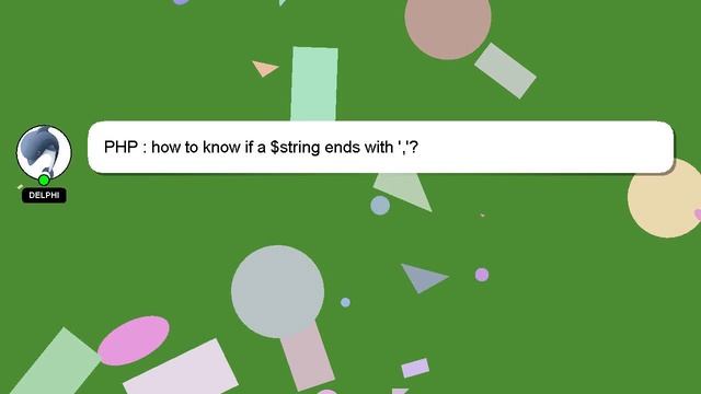 PHP : how to know if a $string ends with ','? смотреть онлайн