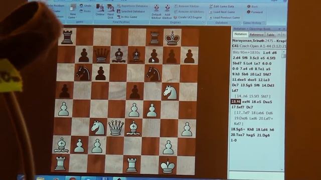 A 3.12. IM Srinath Narayanan - IM Vladislav Krapivin 1 - 0 смотреть онлайн