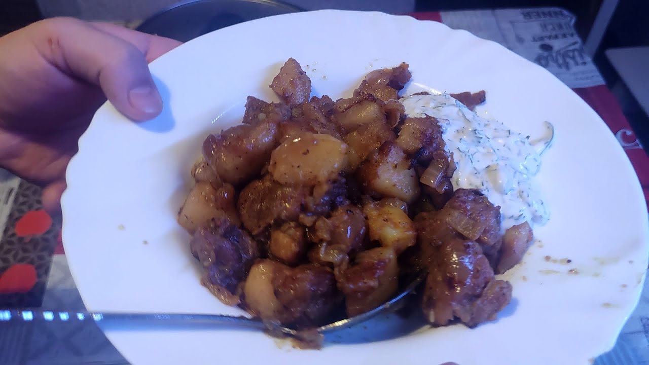 Жарим любимую картошку с мясом ДРУЖЕ Обломова