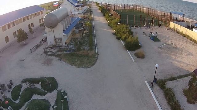 База отдыха "Роза Ветров". Станица Должанская. Азовское море. Вид с квадрокоптера. смотреть онлайн