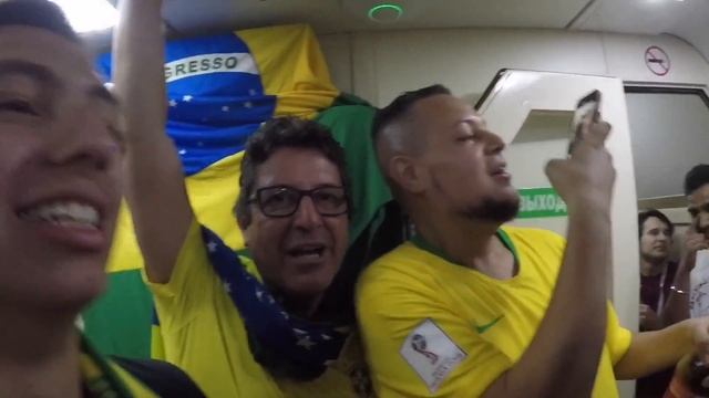 Train With Fans Of Brazil Moscow Kazan | Поезд болельщиков Бразильцы едут в Казань