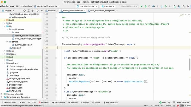 Flutter Push Notification Tutorial | Part 5 | Handling Foreground and Background Notifications смотреть онлайн