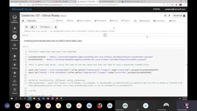 Azure Databricks - Ayman El_Ghazali, NOVASQL User Group Webinar 1 Hour, May 22, 2020 смотреть онлайн