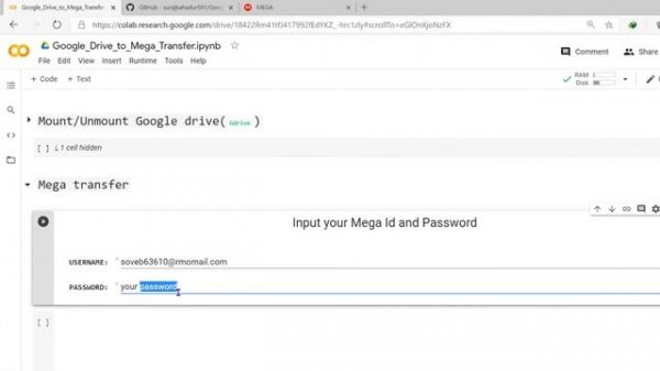 How to transfer files Google drive to mega without Downloading