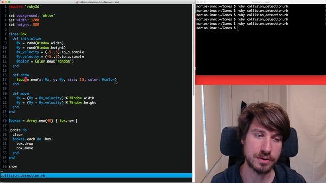 A guide to collision detection in ruby using Ruby2D смотреть онлайн