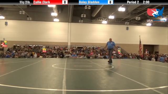 FILA Cadet 100 kg / 220 lbs. - Callie Clark vs. Haley Gladden смотреть онлайн