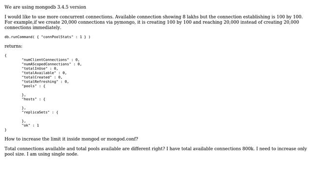 Databases: Create more mongodb concurrent connections смотреть онлайн