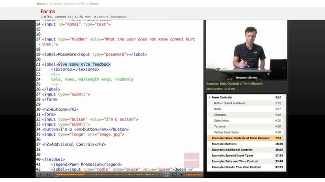 HTML: Forms смотреть онлайн