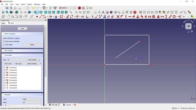 FreeCAD How To Draw Line Tutorial смотреть онлайн