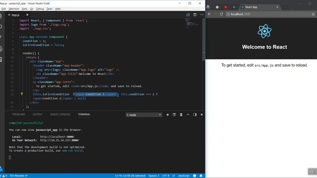 4) Conditional Rendering in React js - Learn React js in Tamil смотреть онлайн