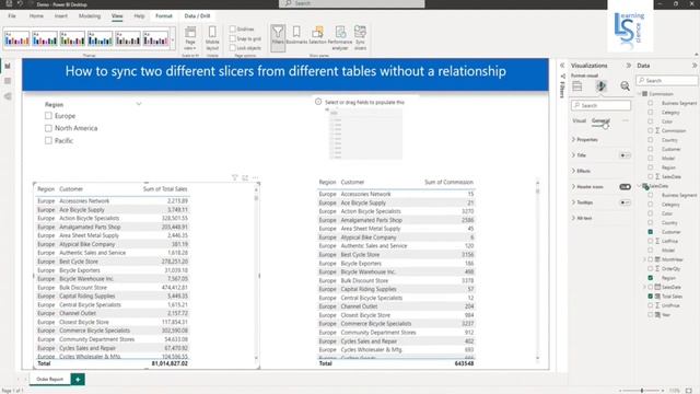 Sync two different slicers from different tables without a relationship in Power BI смотреть онлайн