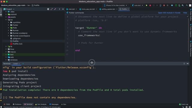 Flutter podfile 0 dependencies [Solved] смотреть онлайн