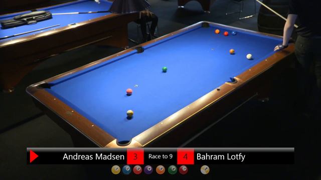 DM Pool 9-Ball Individuelt 2016/17 | Andreas Madsen - Bahram Lotfy | FINALE смотреть онлайн