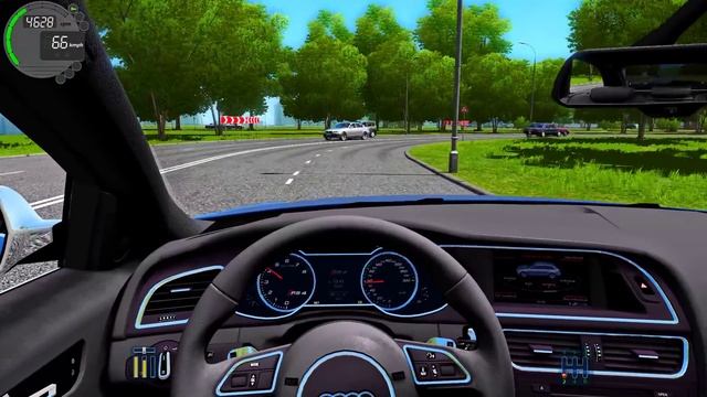 City Car Driving 1.5.4 Audi RS4 Avant 2013 - G27 HD [1080p][60fps]