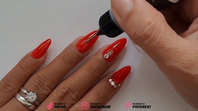 How To Use Nail Rhinestone Glue - Born Pretty Nail Glue - DIY Nails With Nail Glue