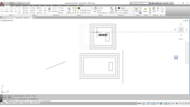 AutoCAD 2019 - the STRETCH command смотреть онлайн
