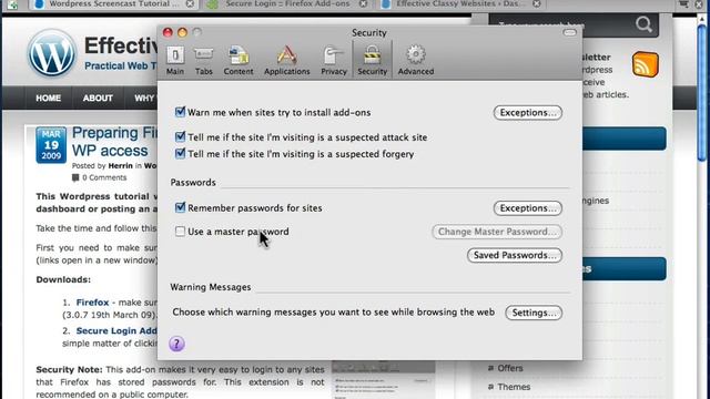 Wordpress - Fast Firefox Access - Screencast Tutorial смотреть онлайн