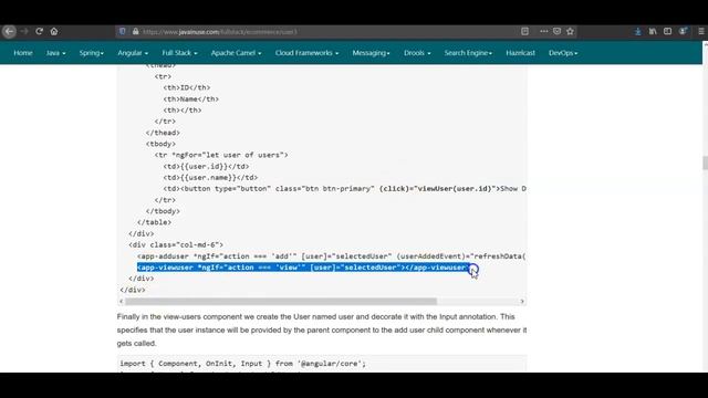 E-commerce Website Angular 8 + Spring Boot - View/Delete User Component смотреть онлайн