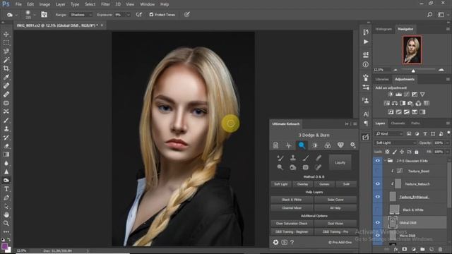 Ultimate Retouch Panel - Light Skin Beauty Retouch with Dodge and Burn | #Retouching смотреть онлайн