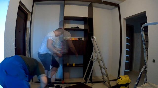 Монтаж Шкафа Купе, 3 дверный, Профиль Аристо. ARISTO. смотреть онлайн