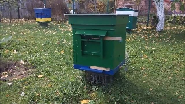 Обзор участка. Пасека осенью. Бабье лето в октябре. смотреть онлайн