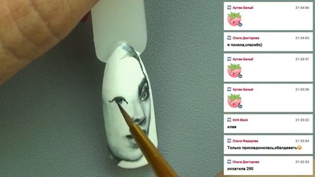 ? Рисую портрет девушки акварельными красками Дизайн ногтей от Марины Щегловой смотреть онлайн