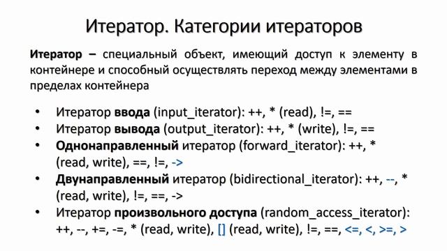 Введение в ИТ. Стандартная библиотека шаблонов: итераторы смотреть онлайн