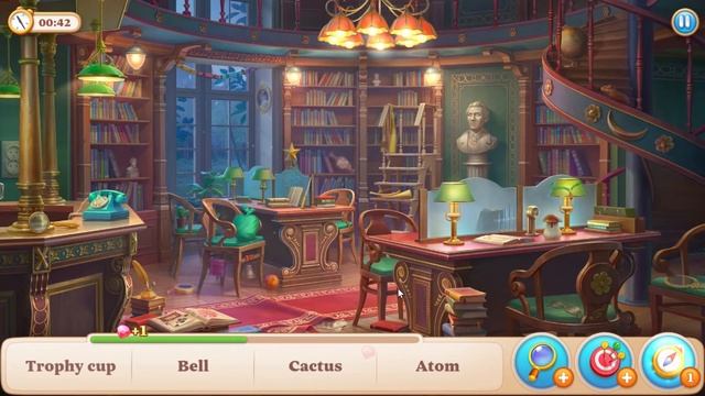 Manor Matters hidden objects Library #172 HD - Failed in trophy cup, hourglass, atom, gloves, star смотреть онлайн
