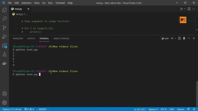 Python Step Argument in Range function | How to use step argument | Python for Beginners смотреть онлайн