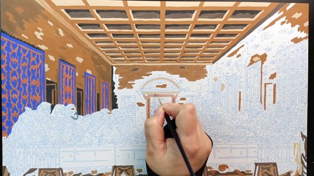 Painting The Last Supper by Leonardo da Vinci...in Paint By Numbers! смотреть онлайн