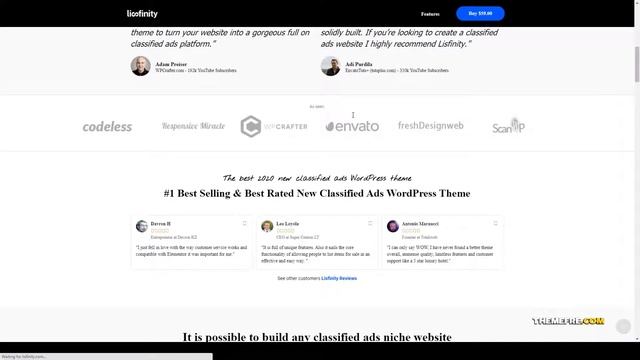 Lisfinity - Classified Ads WordPress Theme woocommerce auction Build Website смотреть онлайн