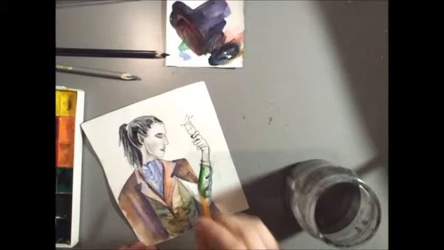 Рисуем Вампира/акварель смотреть онлайн