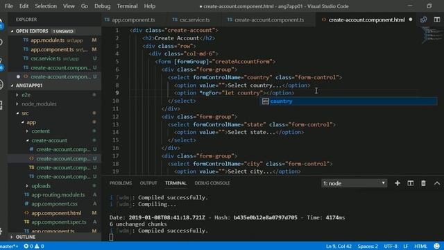 Angular 7/8/9 Tutorial in Hindi #26 Cascading / Dependent Dropdown List (Countries/States/Cities) смотреть онлайн