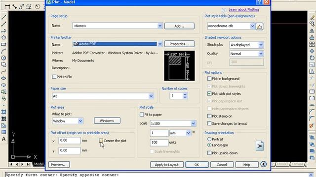 How to print window in Autocad смотреть онлайн