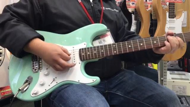 【イシバシ楽器　御茶ノ水本店】Squier by Fender / Affinity Stratocaster Surf Green Rosewood смотреть онлайн