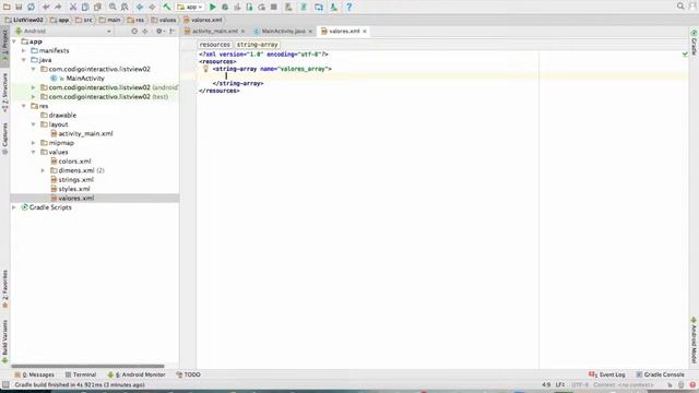 Curso de Android : Cargando un ListView desde un Archivo de recursos смотреть онлайн