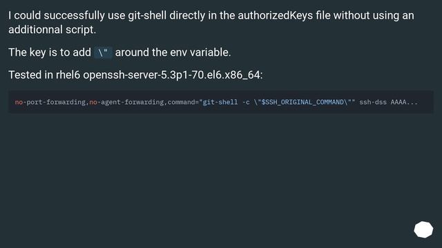 Can you specify git-shell in .ssh/authorized_keys to restrict access to only git commands via ssh? смотреть онлайн