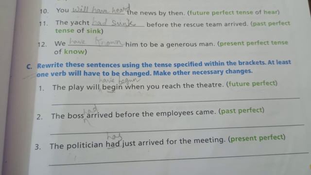 Climb with cornerstone(Gr) solution L-9 Class-7 Perfect Tenses смотреть онлайн