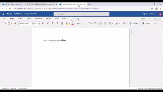 Share File On One Drive