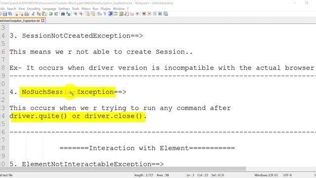 Top 15 common Selenium WebDriver Exceptions | When Exceptions occurs| WebDriver Exceptions hierarch смотреть онлайн