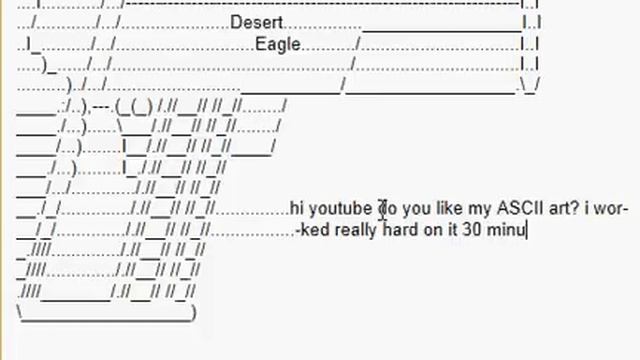 ASCII gun art смотреть онлайн